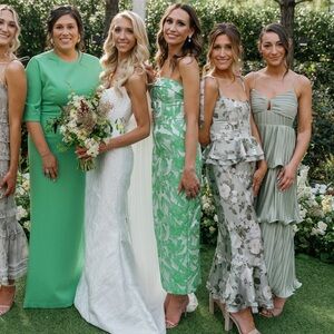 Elegant Green Floral Dress - Show Me Your Mumu Pauline Peplum